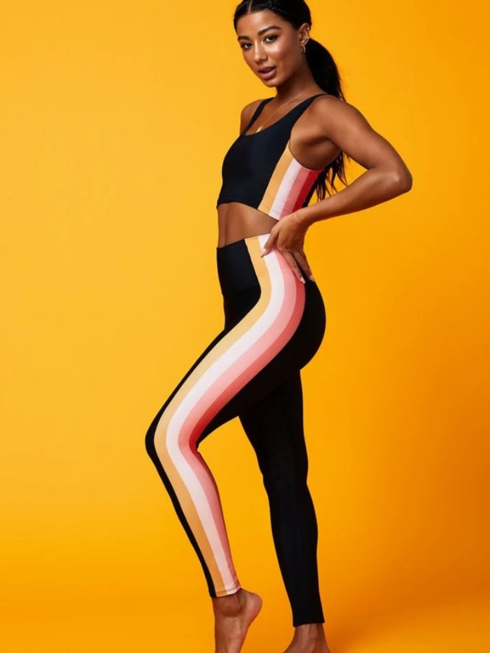 NWT Beach Riot Coral Stripe Megan Legging